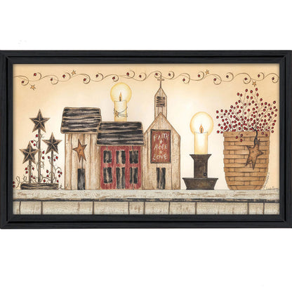 Linda Spivey Faith Hope Love Wall Art - Framed Poster Black Frame