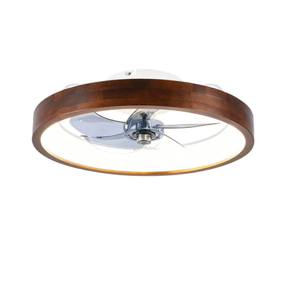 20 Inch White Ceiling Fan with Lights - Farmhouse Style