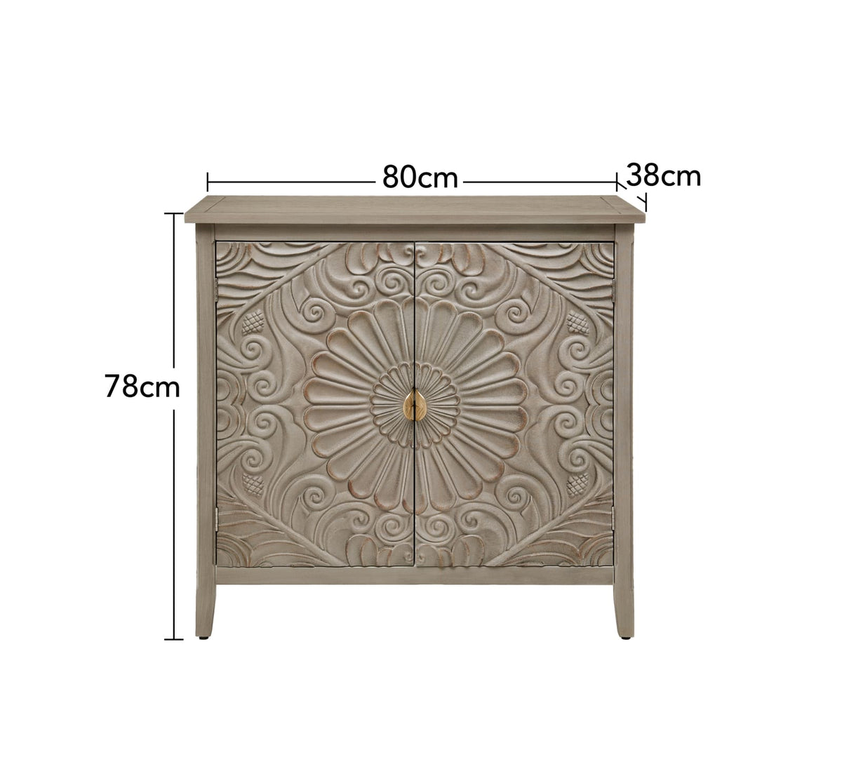 Light Grey MDF Bedroom Cabinet - 31.5" Storage