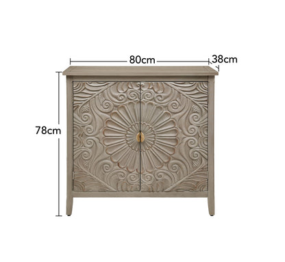 Light Grey MDF Bedroom Cabinet - 31.5" Storage