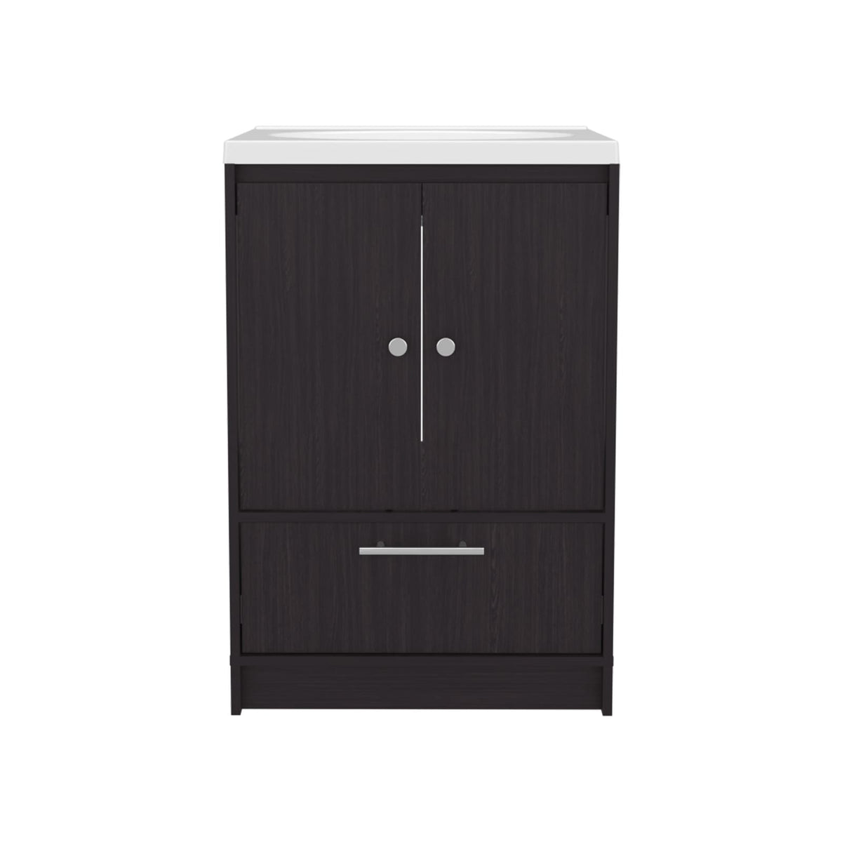 Modern Black MDF Bathroom Vanity Cabinet for Bathroom Renovation