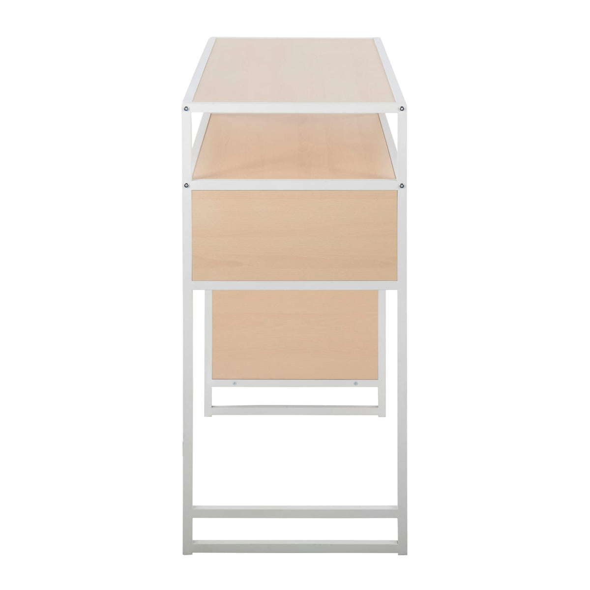 Bar Height Table with Storage - Metal & Wood Dining Table