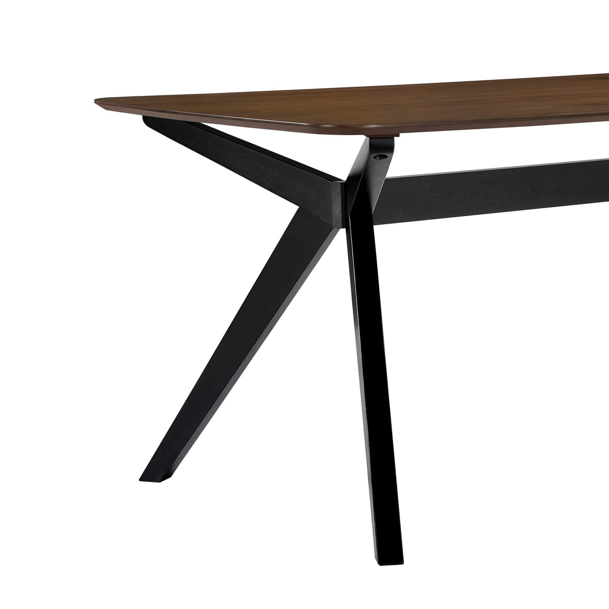 Wood Dining Table, Walnut & Black - 59" Round