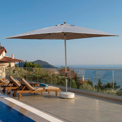 Grey Rectangular Patio Umbrella - 136" Shade