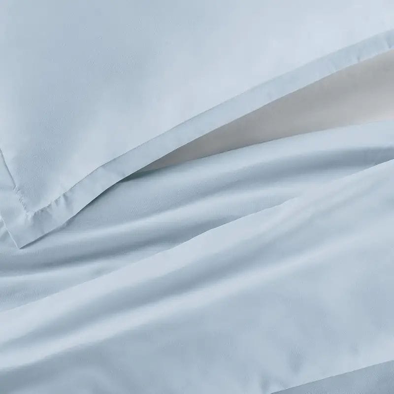 Serta Simply Clean Solid Duvet Cover Light Blue Twin - Comfortable & Durable