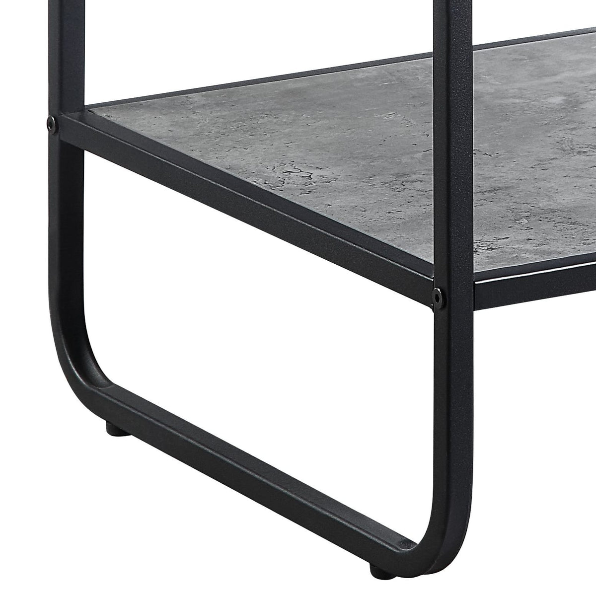 Black & Grey End Table with Storage - 18" x 16" for Living Room