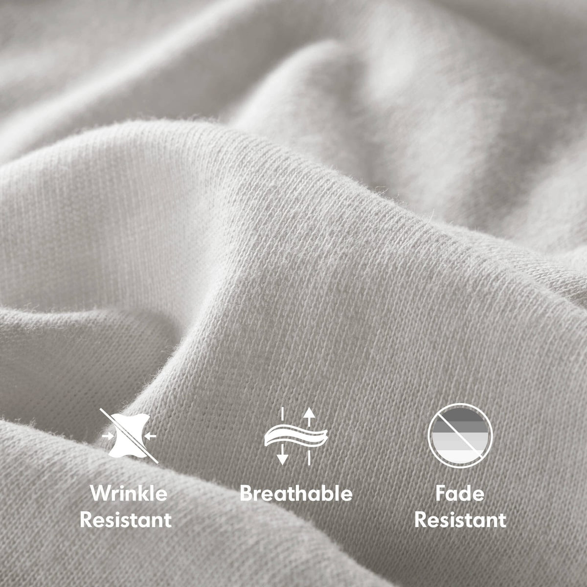 3 PCS Twin All Season Sheet Set Grey - Soft Cotton Sheets