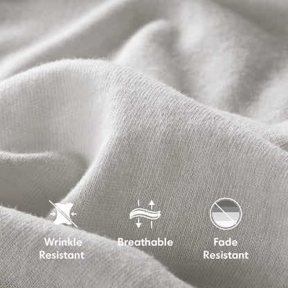 3 PCS Twin All Season Sheet Set Grey - Soft Cotton Sheets
