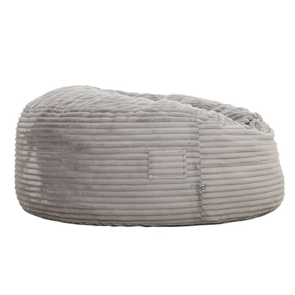 Light Gray Oversized Bean Bag - Soft Memory Foam Sofa Chair for Living Room