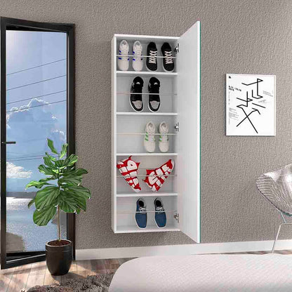 Wall Shoe Rack 54" H, Black - Storage Cabinet