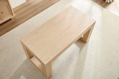 4-6 Person Farmhouse Dining Table - Wood MDF Tabletop