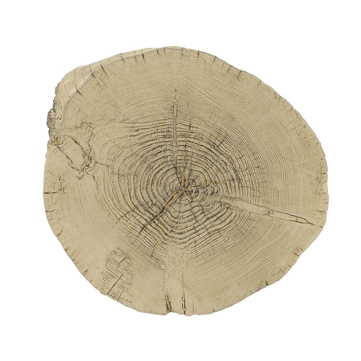 Brown Engineered Stone Accent Table - 13" Round for Living Room