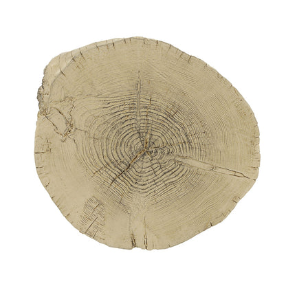 Brown Engineered Stone Accent Table - 13" Round for Living Room