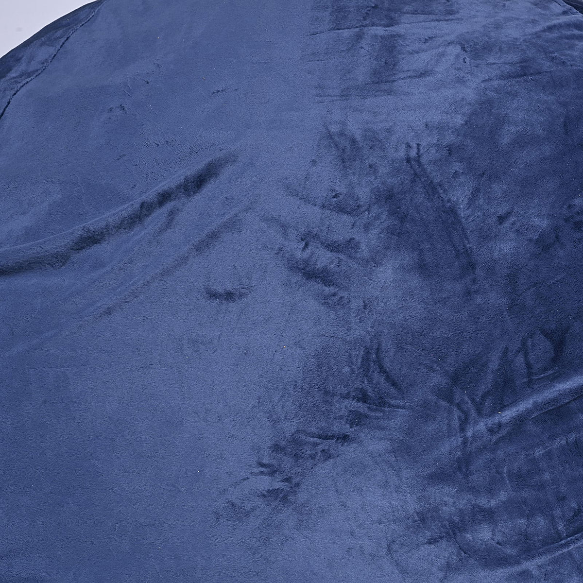 Navy Velvet Bean Bag Chair, 5ft Lounge Seat for Kids or Adults
