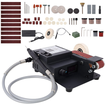 2-in-1 Belt Sander - Mini Electric Polisher, Black