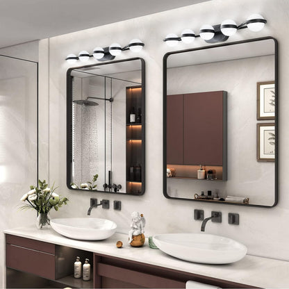 Modern Black Iron Bathroom Vanity Light - 5 Bulb LED