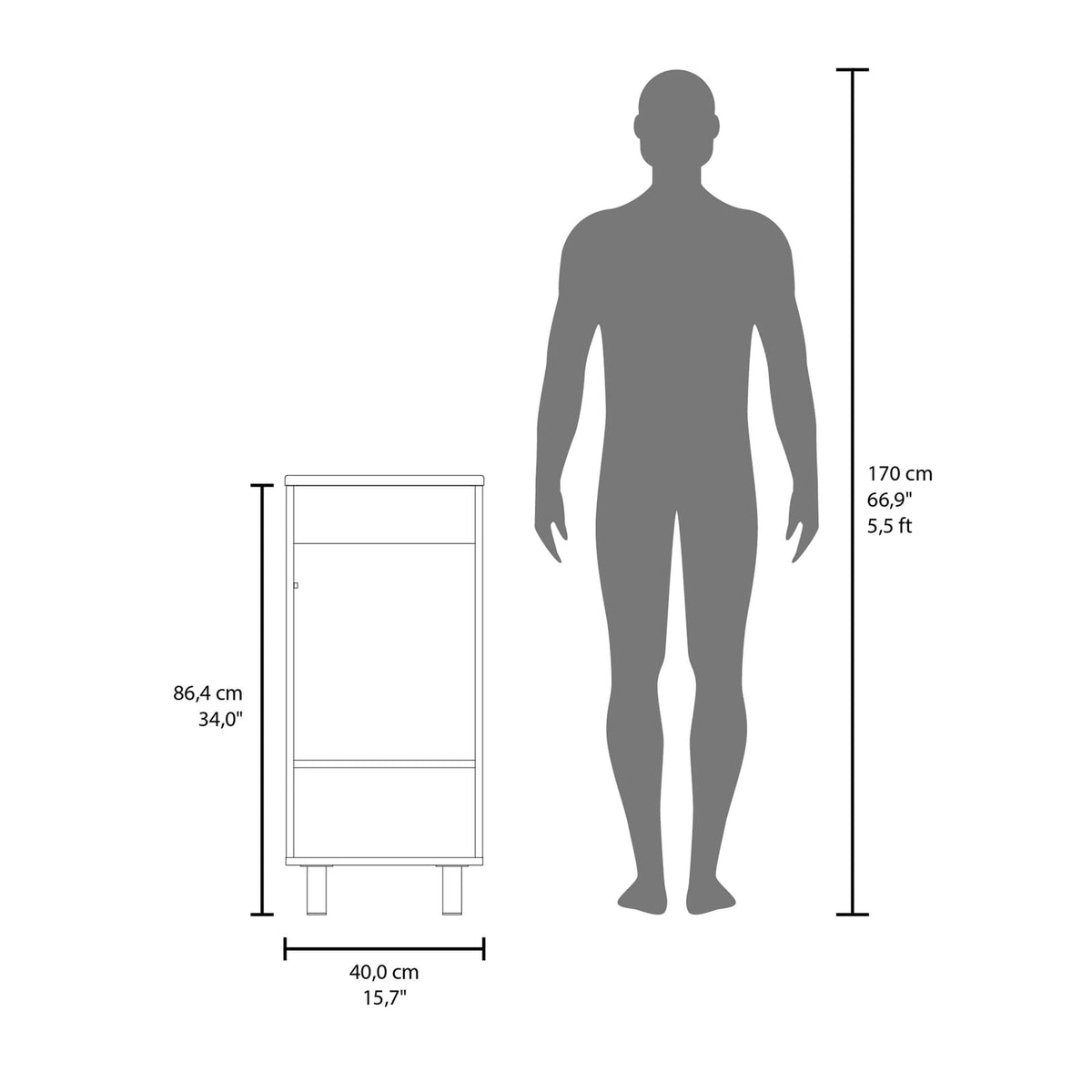White Bathroom Vanity with Storage for Bathrooms