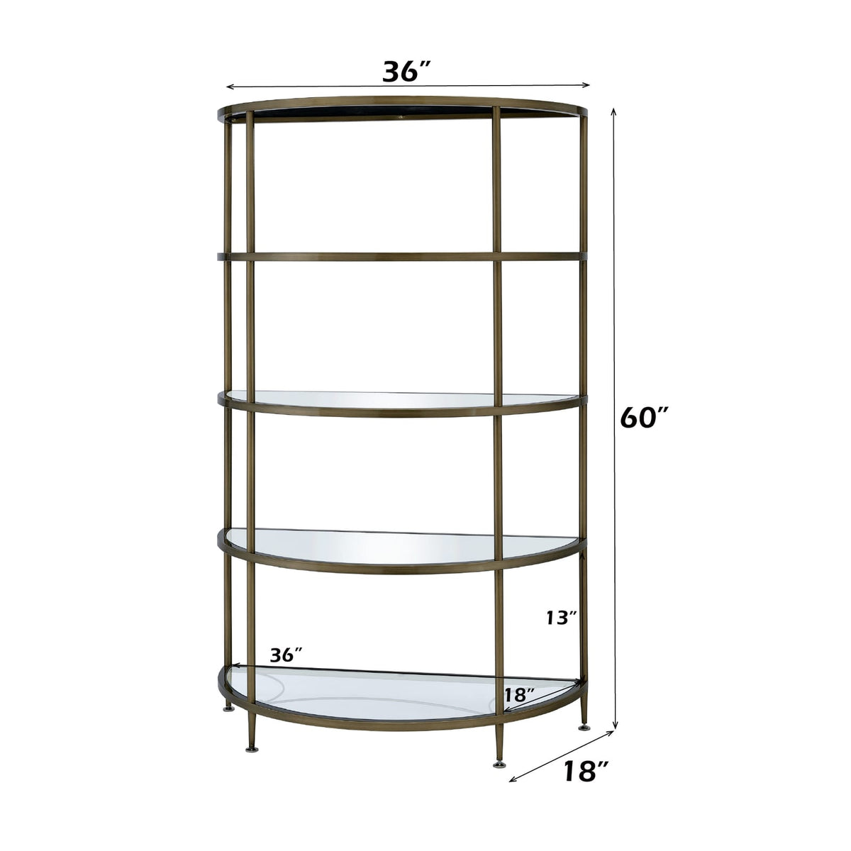 ADITYA Mirrored RACK - 5 Tier Shelves Display Unit