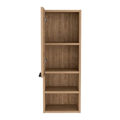 Beige Particle Board Medicine Cabinet - 32" Tall Storage