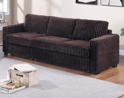 Coffee Corduroy 5 Seat Sofa Set Loveseat for Living Room