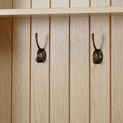 Dark Walnut Hall Tree with Bench & Storage