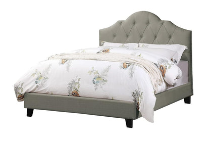 Queen Size Gray Upholstered Arch Bed Frame for Bedroom