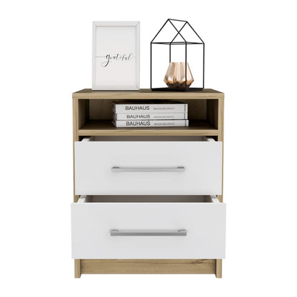 Multicolor Nightstand 20"H - Two Drawers Storage