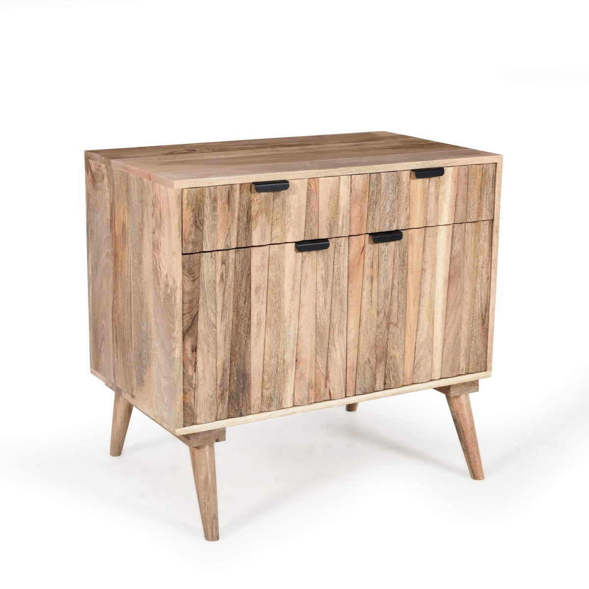 3-4 Drawer Mango Wood Cabinet - Natural Finish