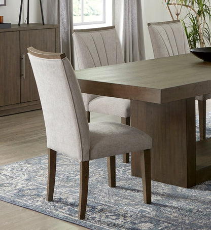 Contemporary Wooden Dining Chairs Set of 2 in Brown