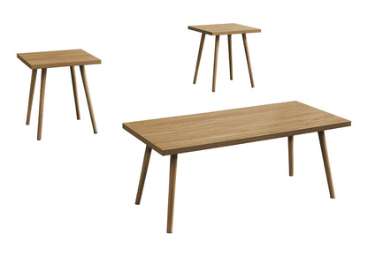 3-Piece Walnut Accent Table Set - Coffee & End Tables for Living Room