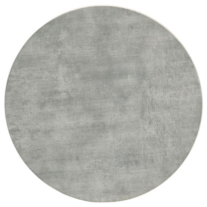 Grey Round Wood Metal End Table - 23.5" Diameter