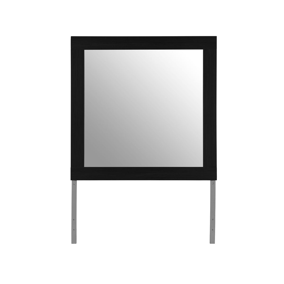 ELSA Black Mirror - Vanity & Dresser Mirror, Solid Wood MDF