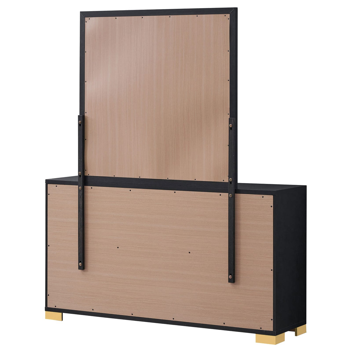 Black 6-Drawer Dresser Bedroom Storage