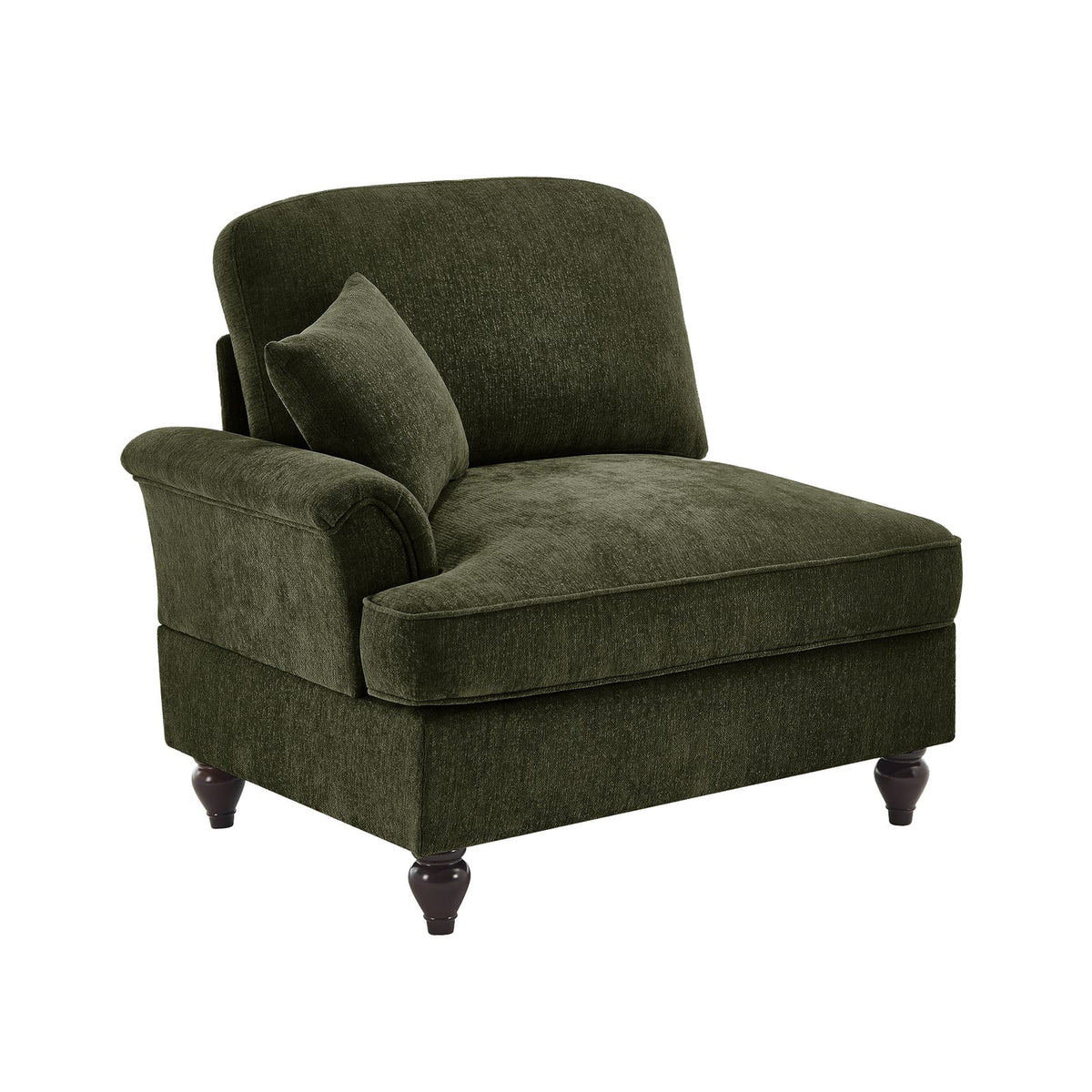 Chenille Sofa - 1 Seat - Green for Living Room Apartments