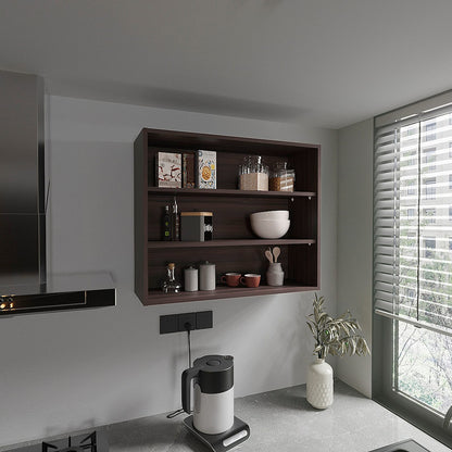 Wall Cabinet Meeker Maribrown - Brown Display Shelf for Living Room