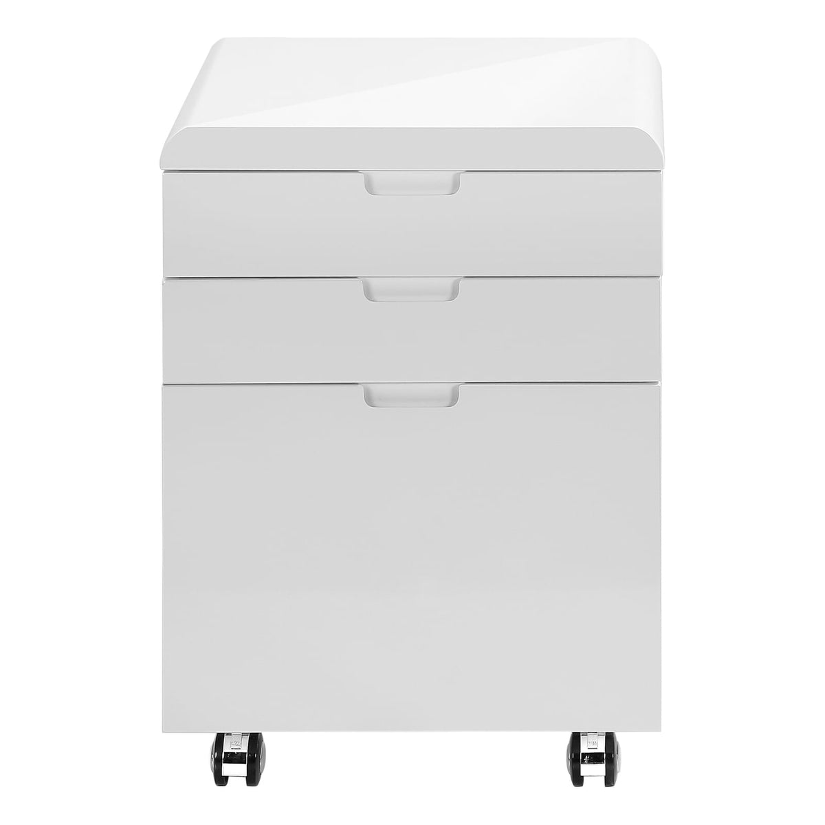 White Rolling File Cabinet - Mobile Storage Drawers, Printer Stand