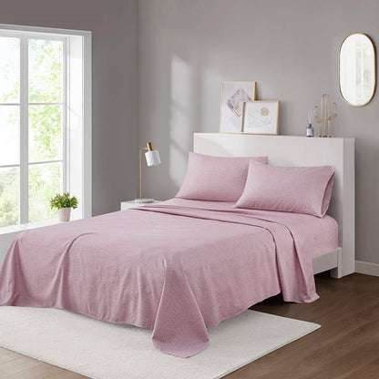 Blush Polyester Queen Sheet Set - 4 Piece