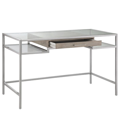 Antique Silver Wood Writing Desk - 24" x 48"