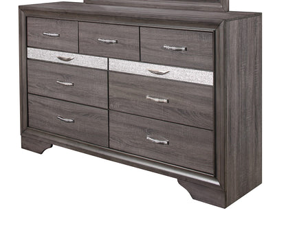 RYDER Sparkle Grey Dresser - 9 Drawer Storage