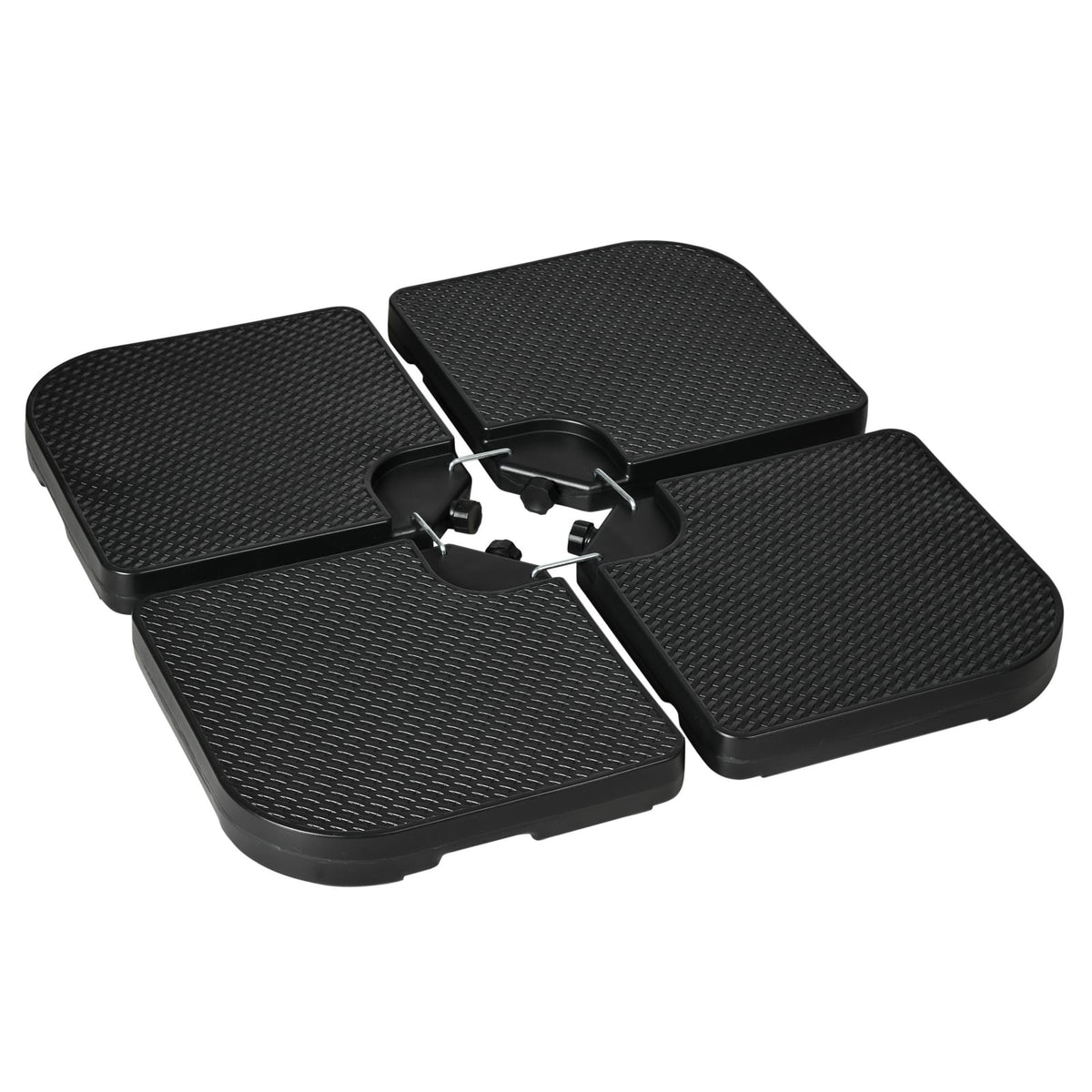 Black Polyethylene Umbrella Base Weights for Poolside or Garden