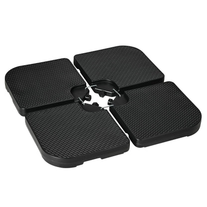 Black Polyethylene Umbrella Base Weights for Poolside or Garden