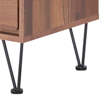 Walnut 2-Drawer Accent Table - Modern Style for Living Room