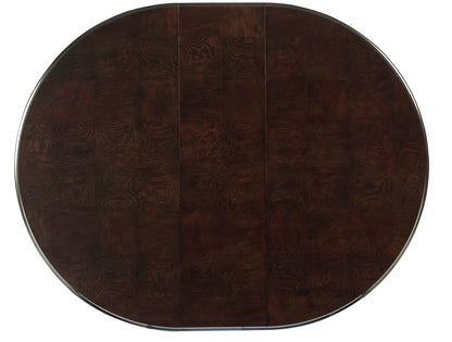 Espresso Wood Dining Table with Extension Leaf for Family Dining Room