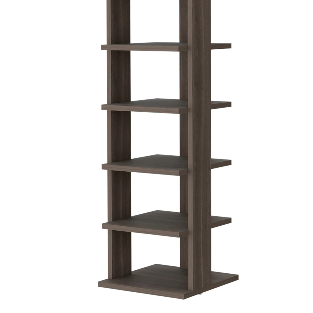 7-Tier Walnut Tall Shoe Rack - Primary Living Space