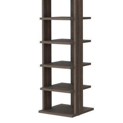 7-Tier Walnut Tall Shoe Rack - Primary Living Space
