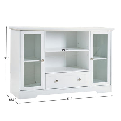 White Oak Storage Sideboard for Kitchen or Dining Room, 51" Wide