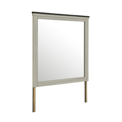Farmhouse Beige Brown MDF Mirror for Dresser Renovation