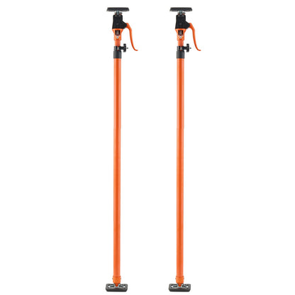 Cabinet Jack Support Pole 2-Pack - Adjustable Telescopic Rod, Black+Orange