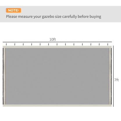 White Polyester Gazebo Netting Screen for Patio and Poolside Areas