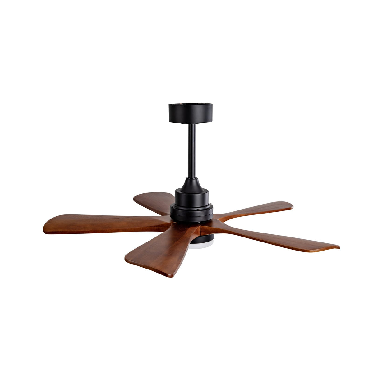 Black Ceiling Fan with Lights & Remote - 42 Inch Solid Wood
